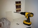 Begin repair of damage to interior wall from a squirrel
